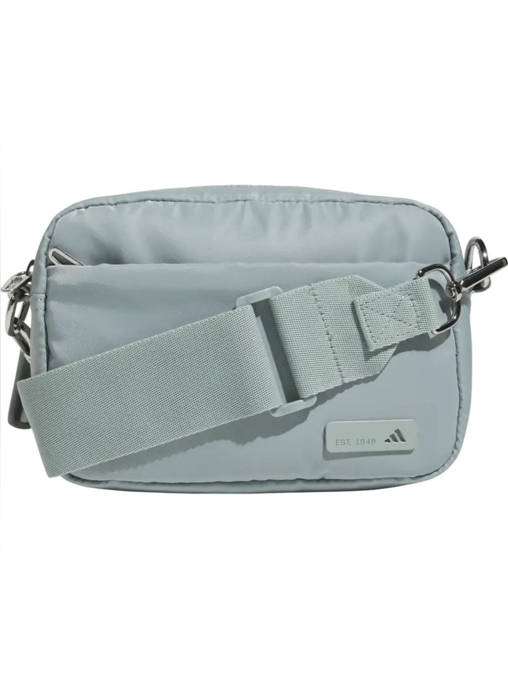 Never used sage green adidas Luxe Satin Crossbody Bag